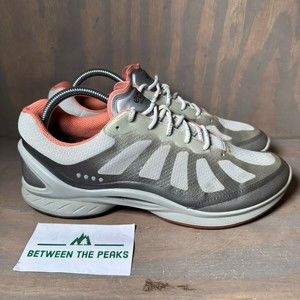 Ecco Women Biom White Silver Mesh Metallic Size 41